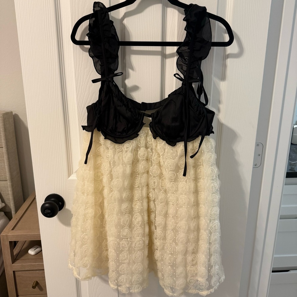 Poppy Mini Dress in Ivory For Love and Lemons